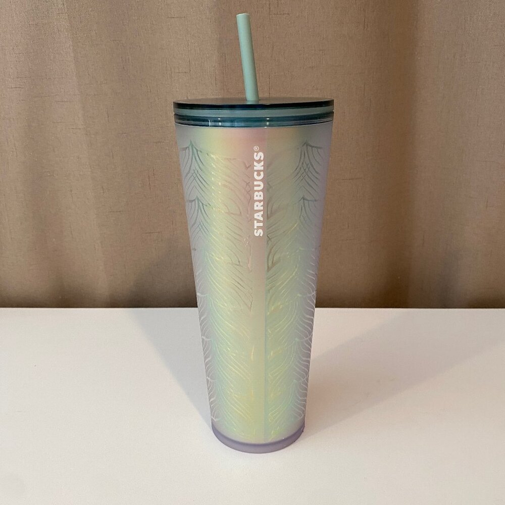 Starbucks Mermaid Tail 50th Anniversary 24 oz Cold Cup Tumbler with Straw